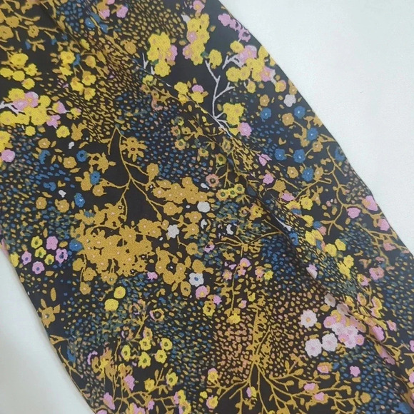 Urban Outfitters Paulina Floral Square Neck Romper, Color Black/Yellow Size SP - Picture 13 of 15